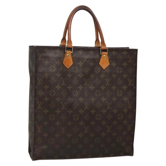 LOUIS VUITTON Monogram Sac Plat Hand Bag M51140 LV Auth hk2882 - Picture 1 of 16